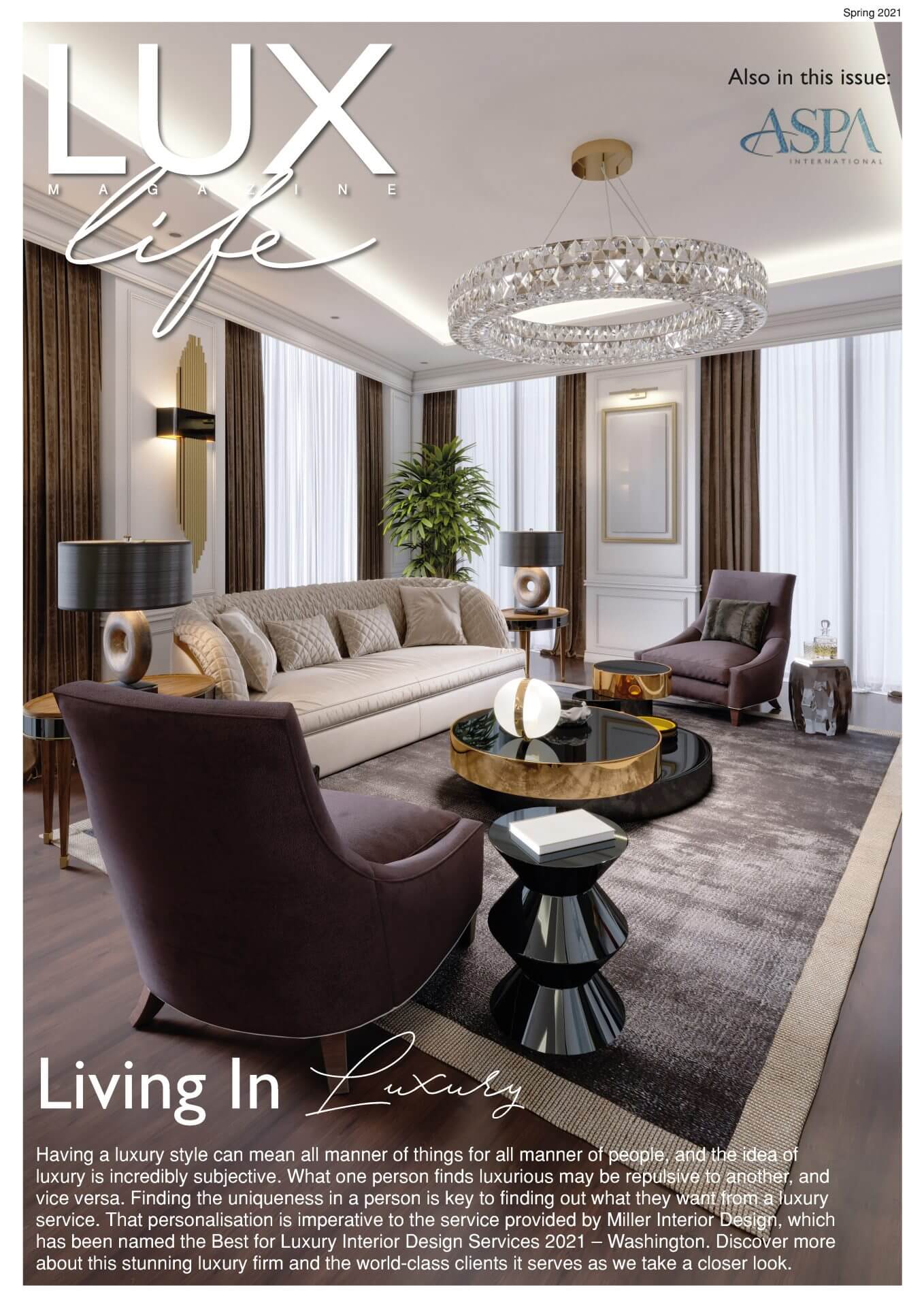 LUXlife Spring Issue 2021 Cover