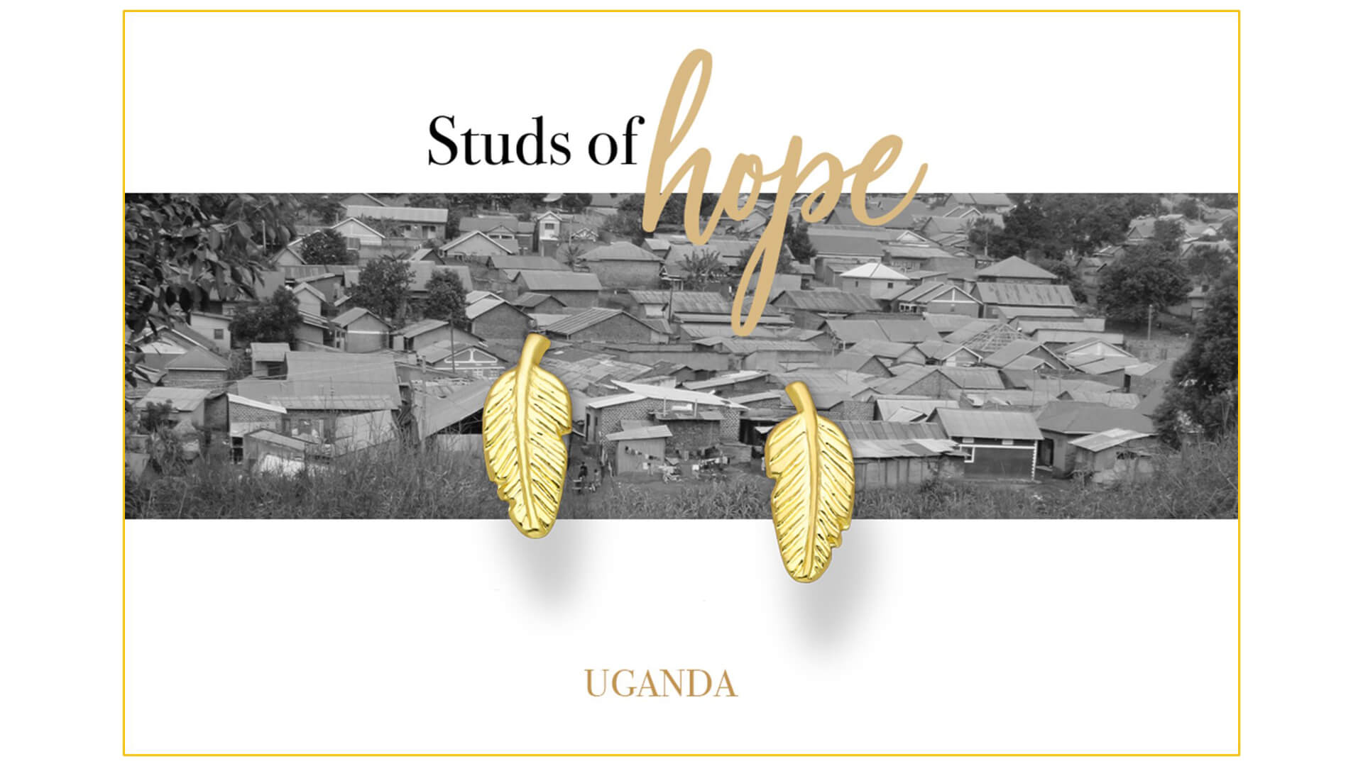 A set of stud earrings from the Vurchoo Studs of Hope collection