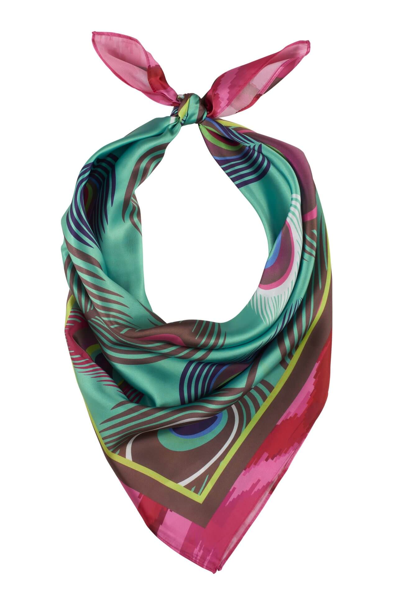 Unique Plant Fruit Gifts for Mom from daughter Peach Silk Satin Scarf Silk hair scarf