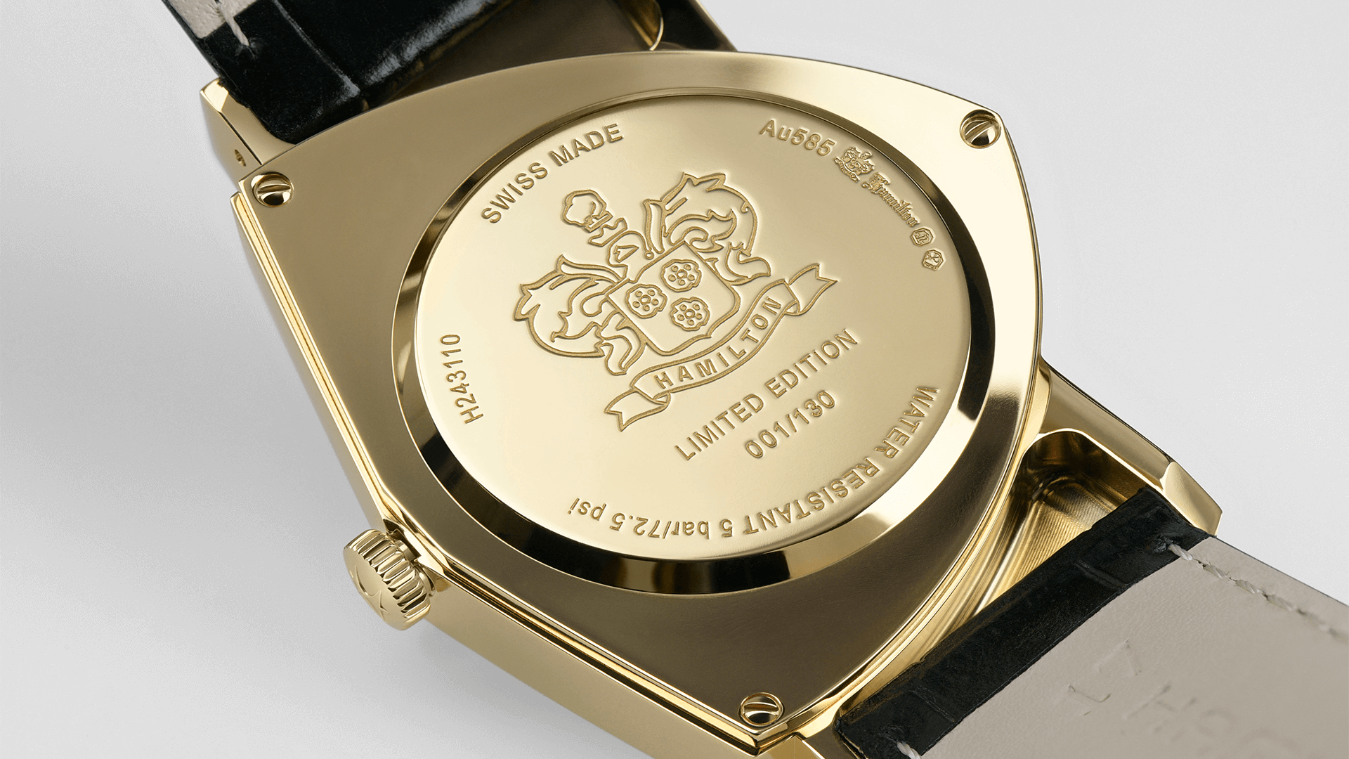 Hamilton Ventura 14k gold watch