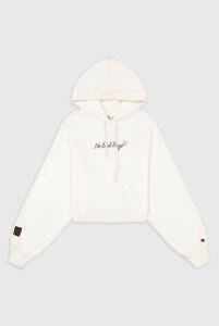 Champion - Embroidered Cropped Cotton Blend Hoodie - £70.00